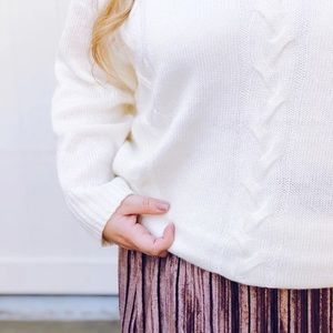 Long Cream Sweater